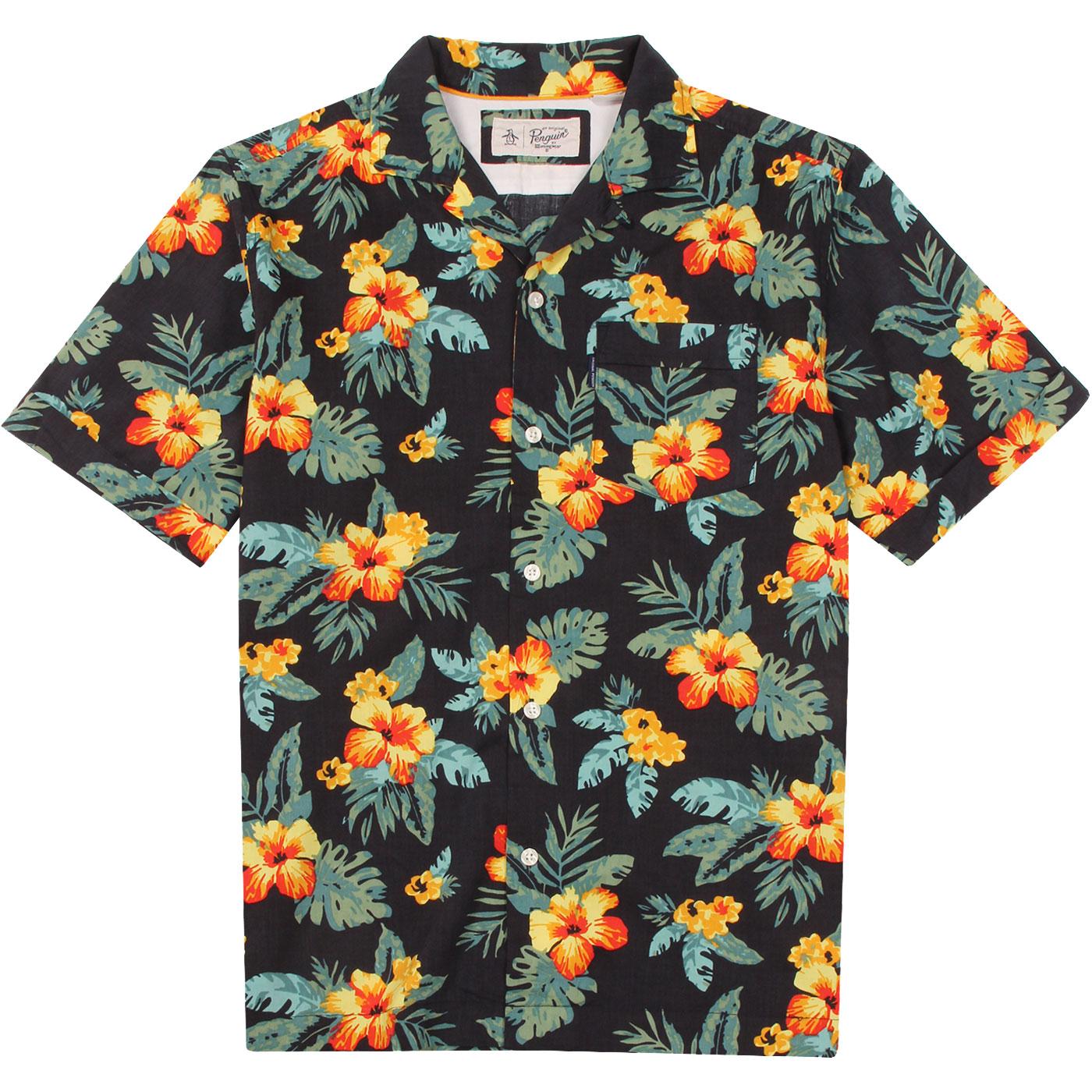 ORIGINAL PENGUIN 70's Tropical Floral Resort Shirt