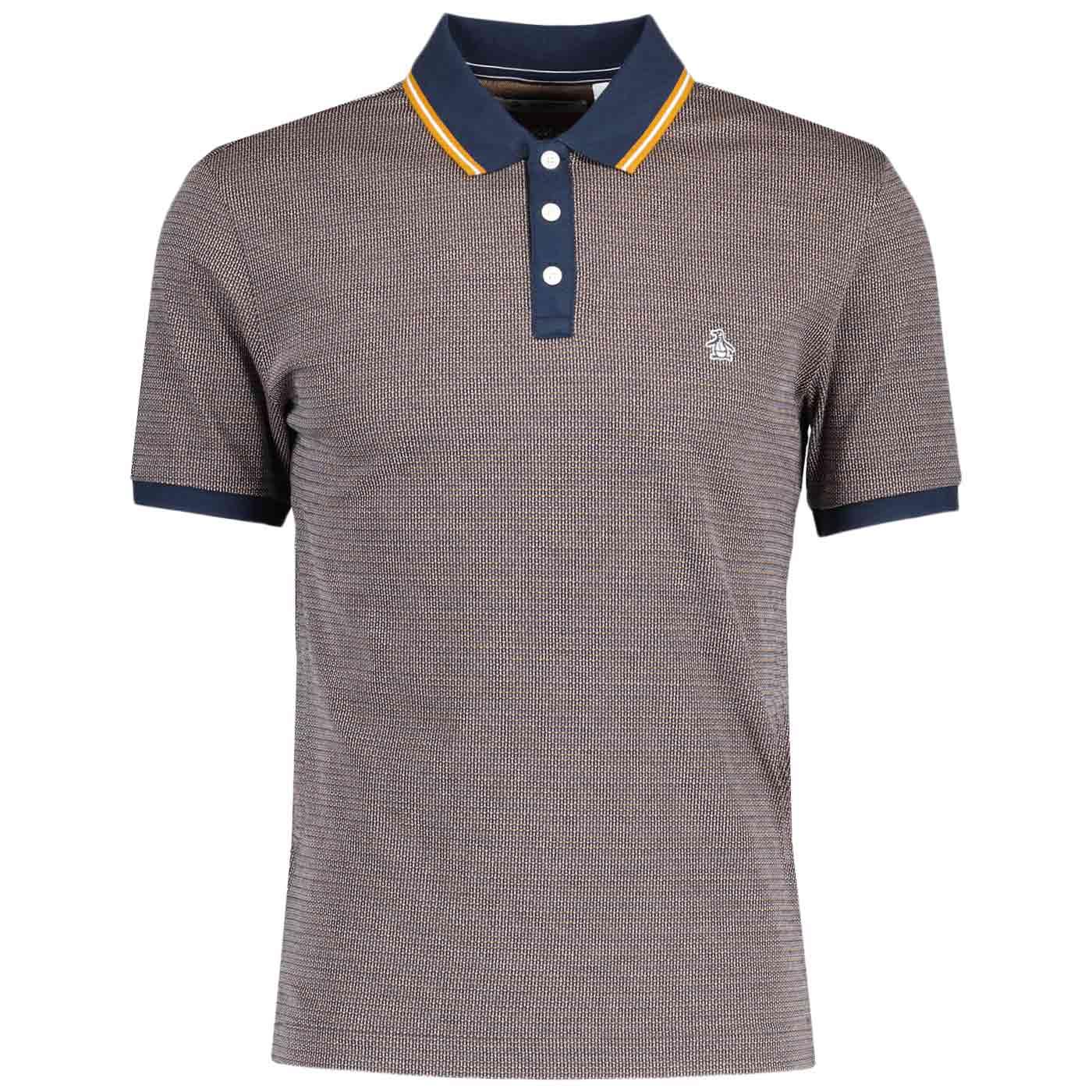 Original Penguin Mod Tipped Jacquard Polo Shirt DS