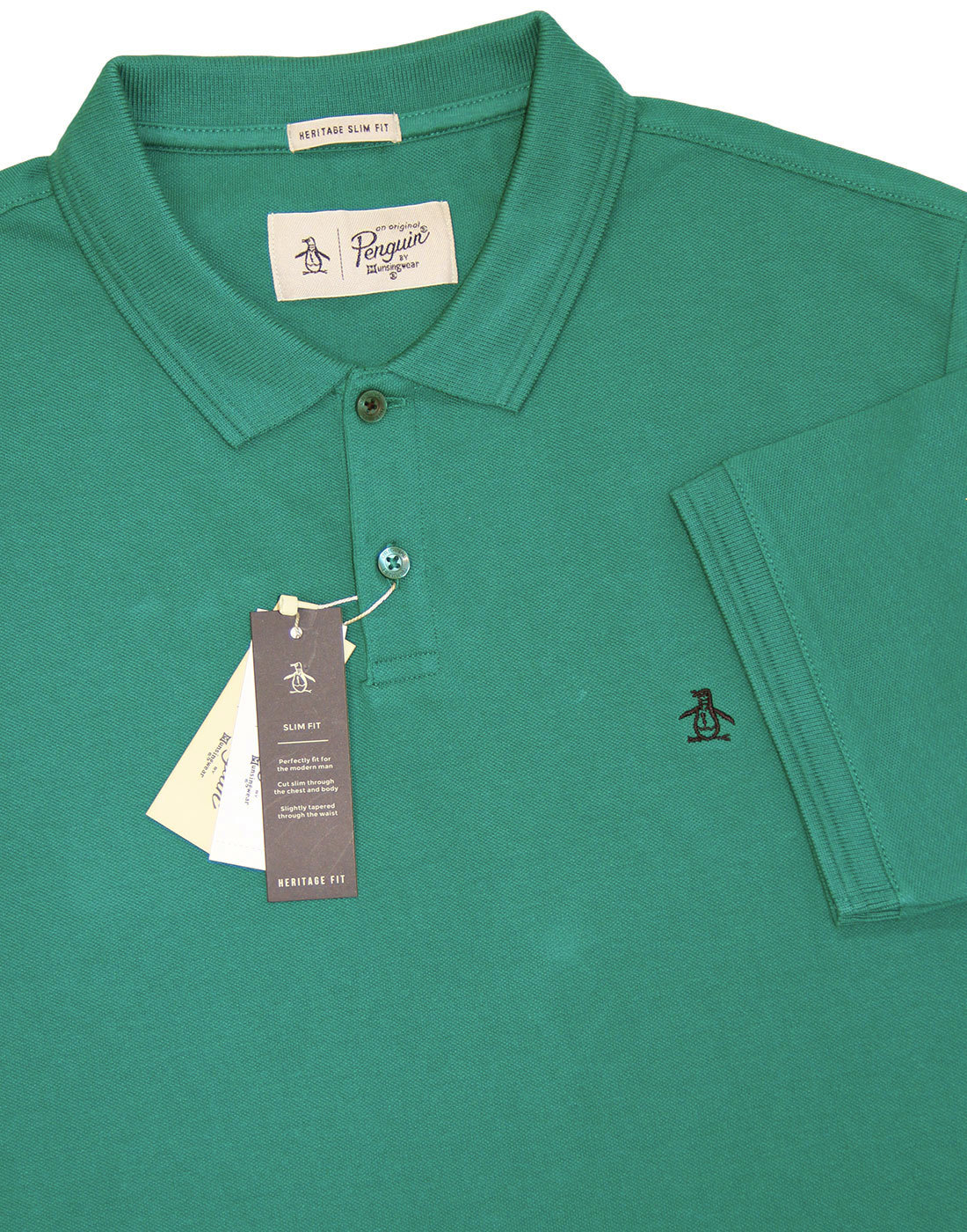 ORIGINAL PENGUIN Winston Retro Mod Raised Rib Polo in Deep Lake