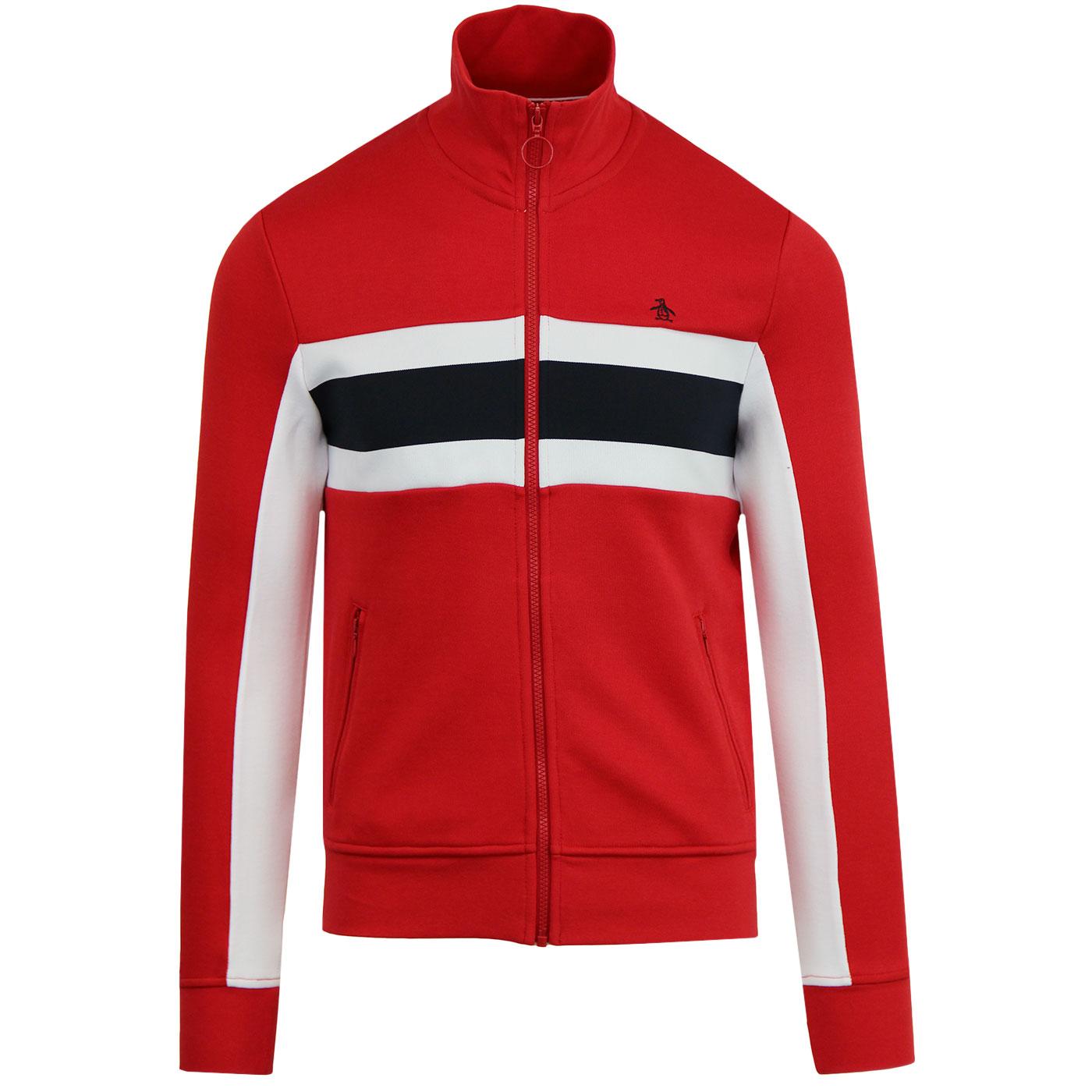 ORIGINAL PENGUIN Retro 90s Block Panel Track Top R