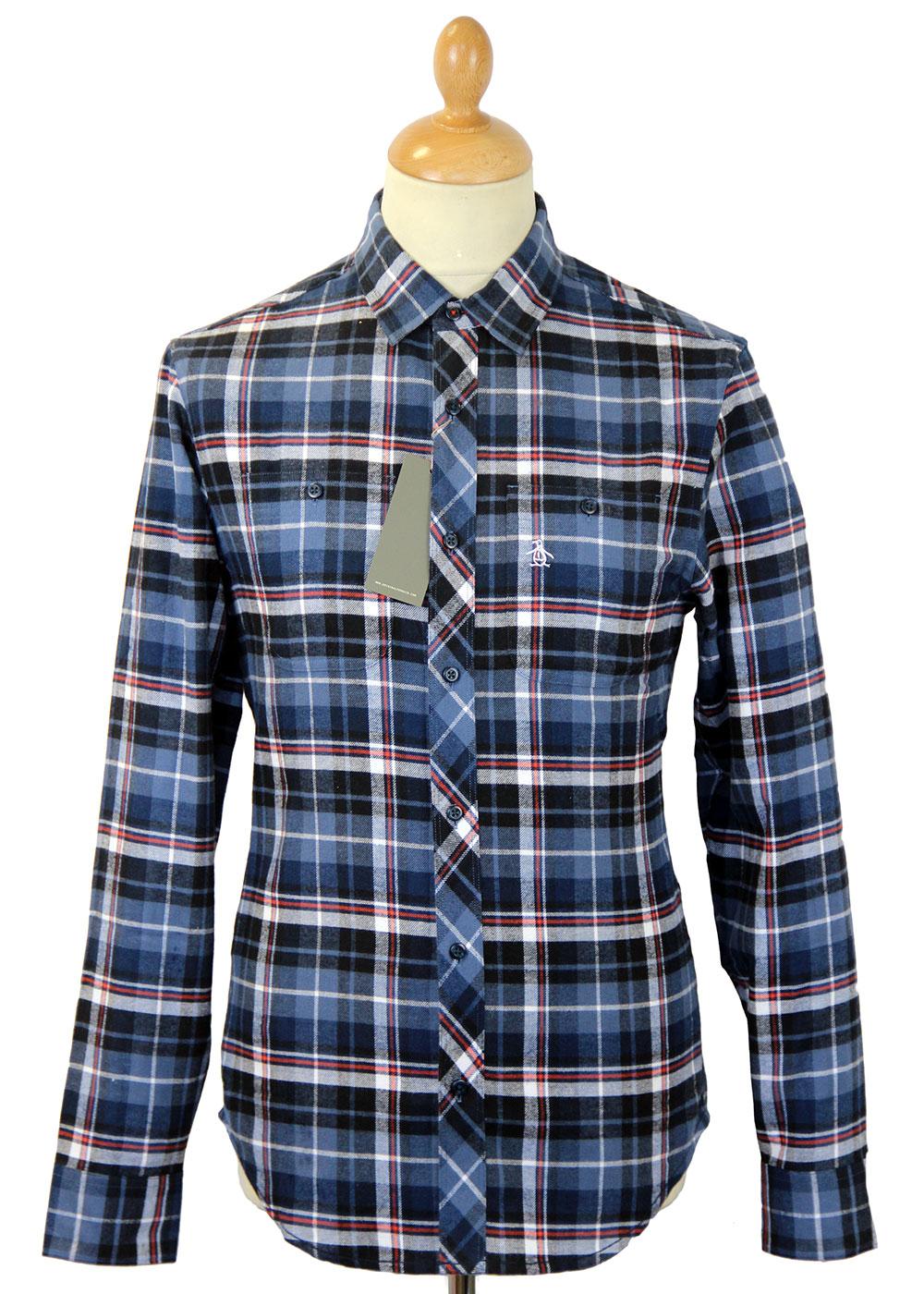 ORIGINAL PENGUIN Retro Mod Flannel Check Shirt