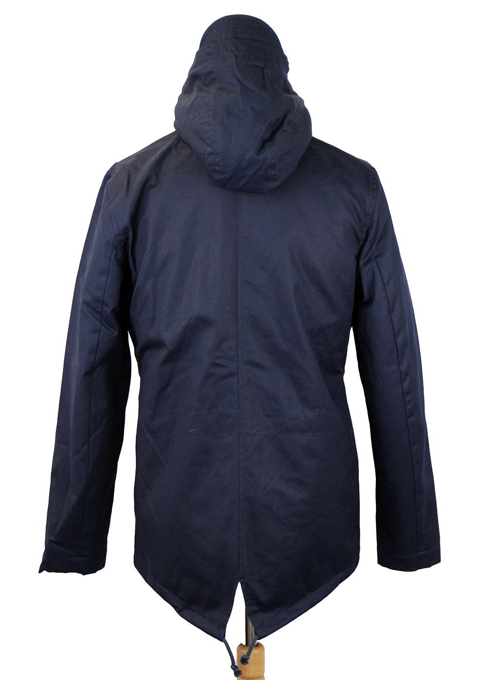 ORIGINAL PENGUIN Balkin Retro Mod Coated Fishtail Parka Sapphire