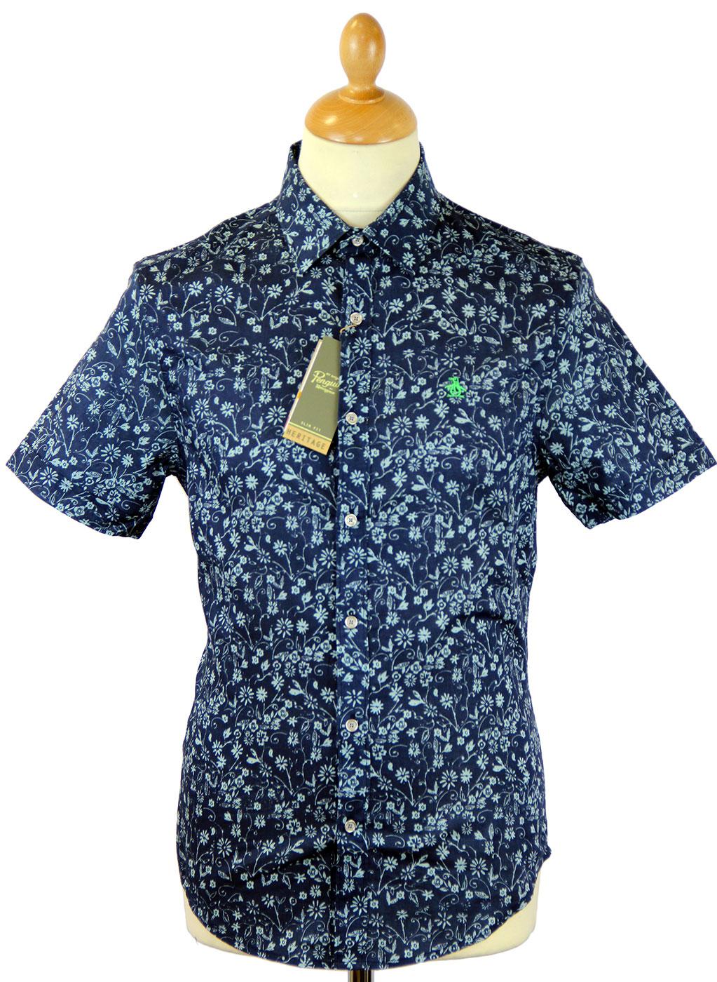 Ditsy Floral ORIGINAL PENGUIN Retro 60s Mod Shirt