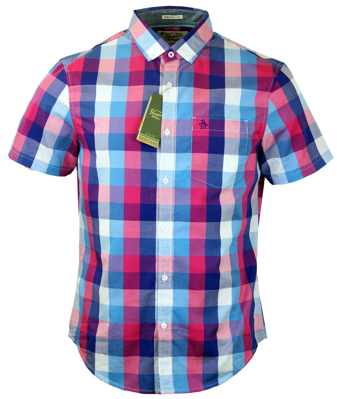 Flive ORIGINAL PENGUIN 3 Color Block Gingham Shirt