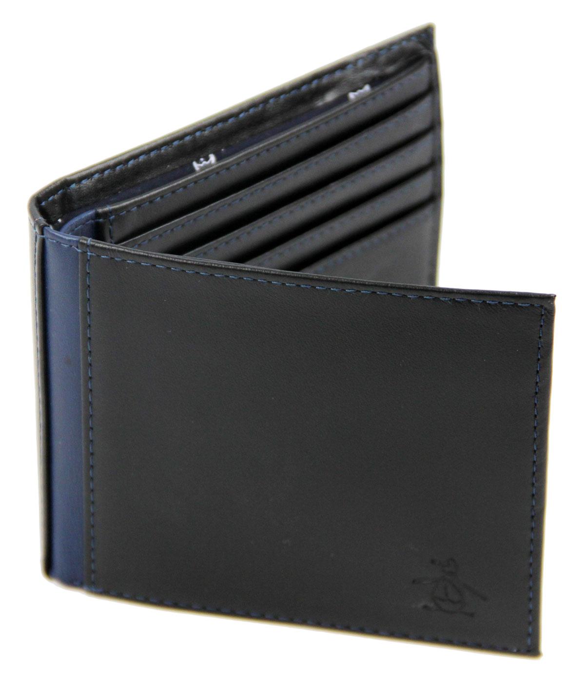 ORIGINAL PENGUIN Retro Mod Card Insert Wallet in Black
