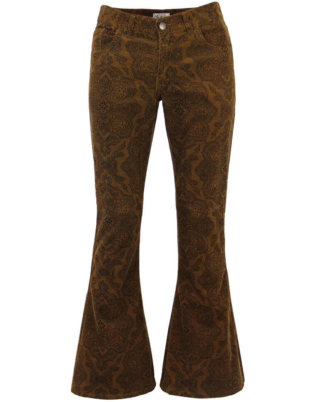 mens brown cord flares