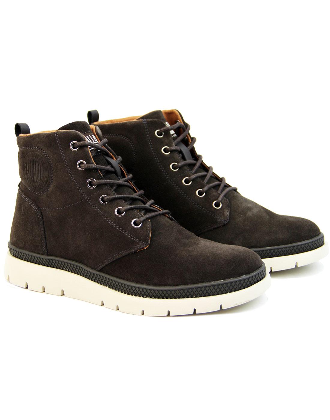 palladium mid calf length boots with side zipper