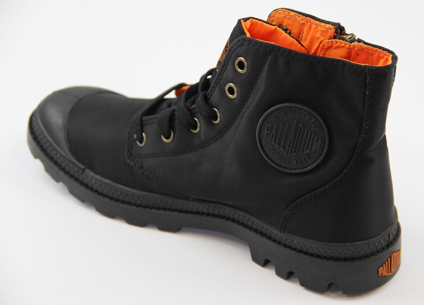PALLADIUM Pampa Hi Zip MA 1 ALPHA INDUSTRIES Retro Boots Black