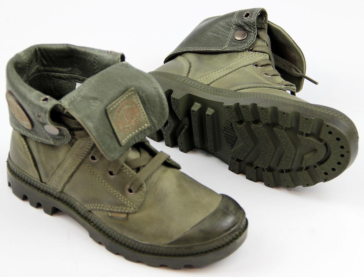 diep behandeling afstuderen PALLADIUM Pallabrouse Baggy L2 Retro Leather Boots Olive/Black