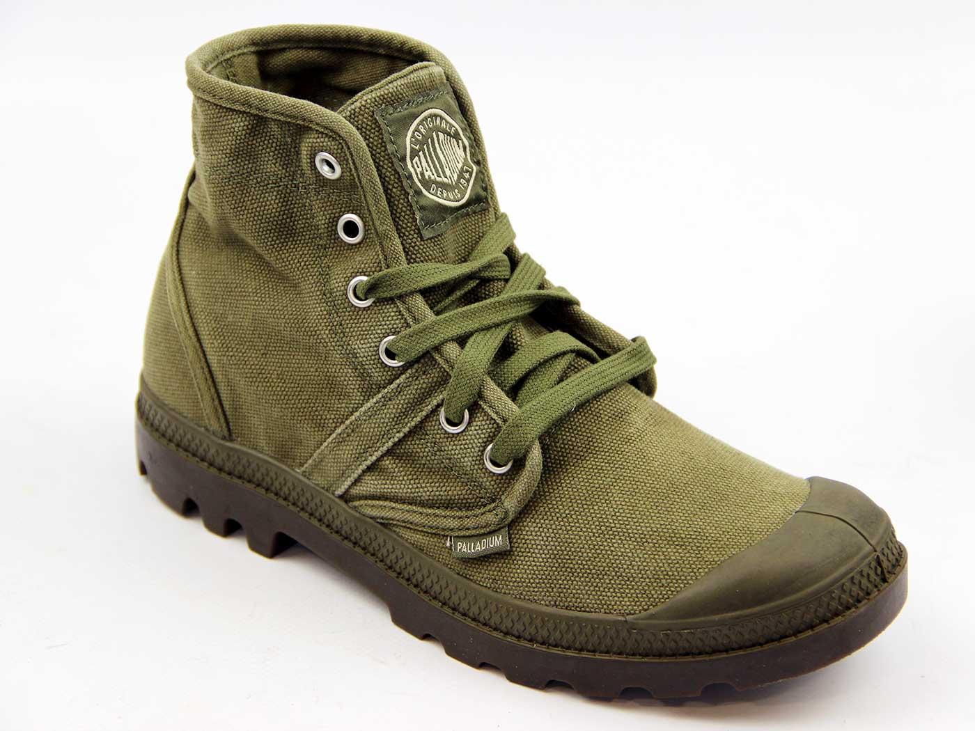 Pallabrouse PALLADIUM Enzyme Wash Canvas Boots O/G