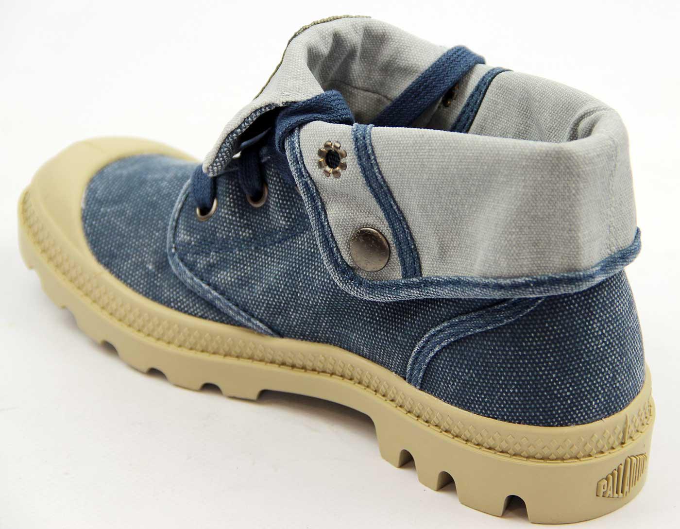 PALLADIUM Baggy Low Retro Indie Womens Canvas Boots Blue