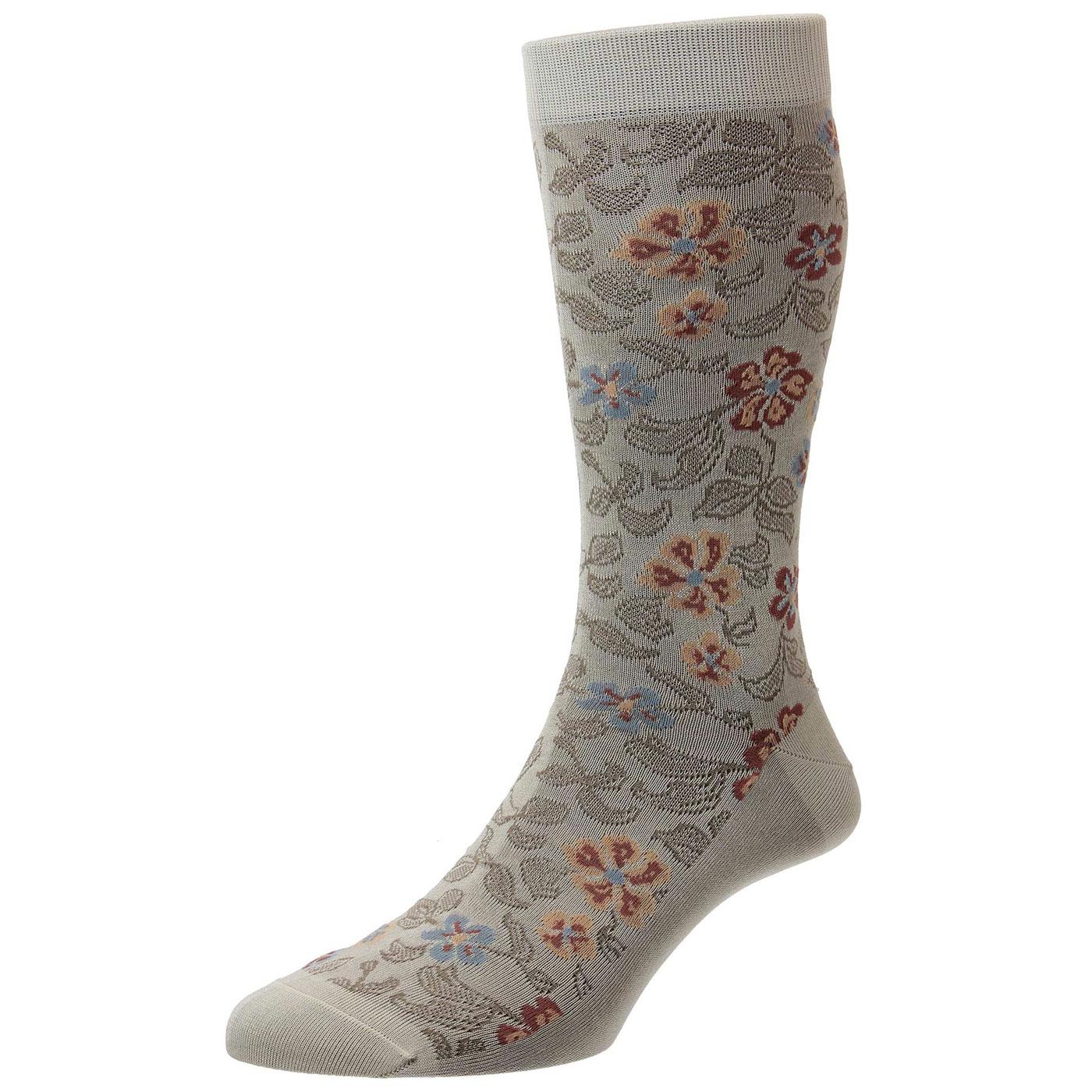 PANTHERELLA Farren Men's Vintage Floral Socks in Calico