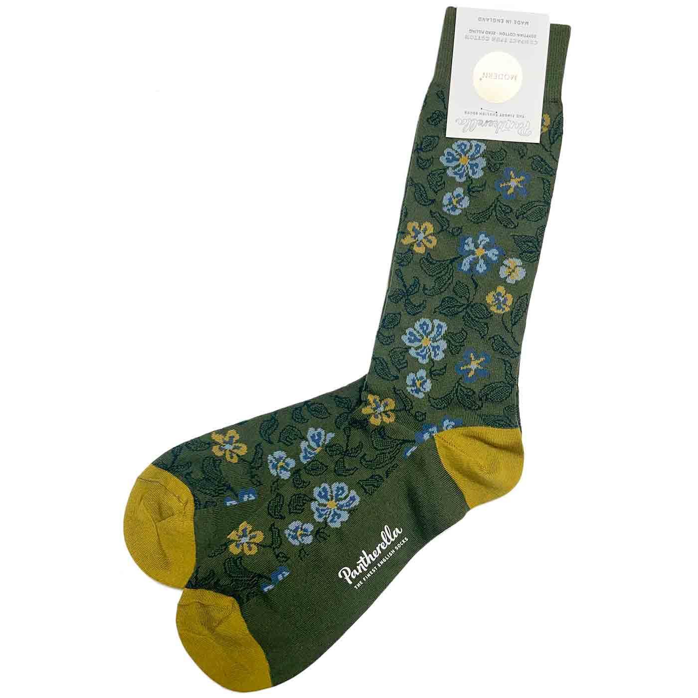 + Farren PANTHERELLA 60s Mod Floral Pattern Socks