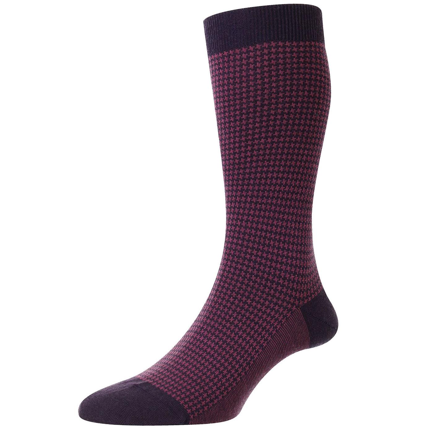 + Highbury PANTHERELLA Mod Houndstooth Socks B/D