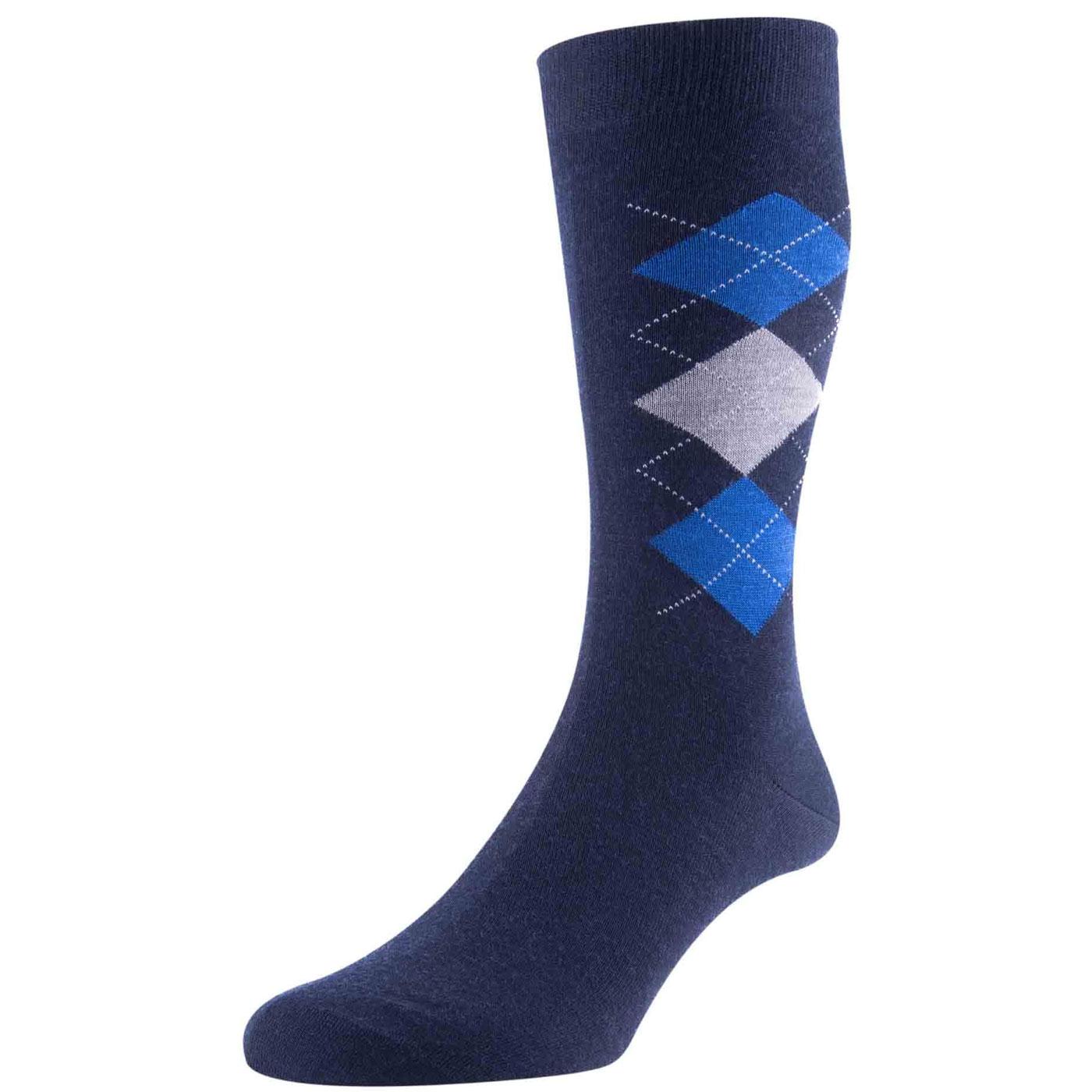 +Locke Pantherella Merino Wool Mod Argyle Socks N