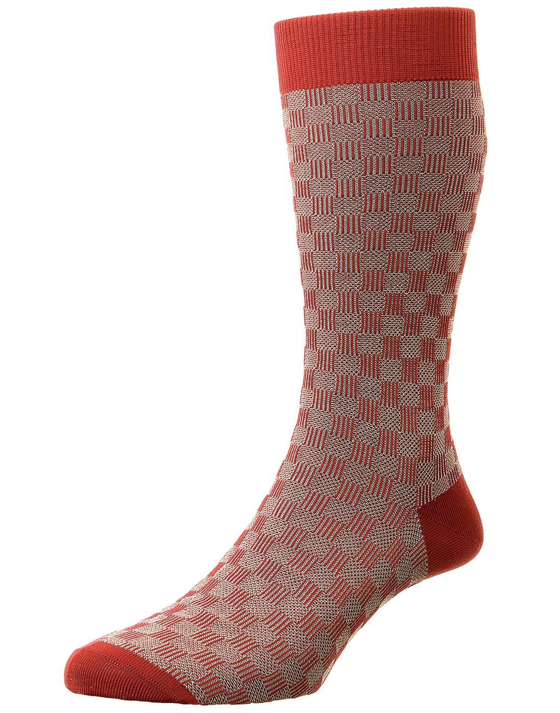 + Patino PANTHERELLA Men's 3D Basketweave Socks R