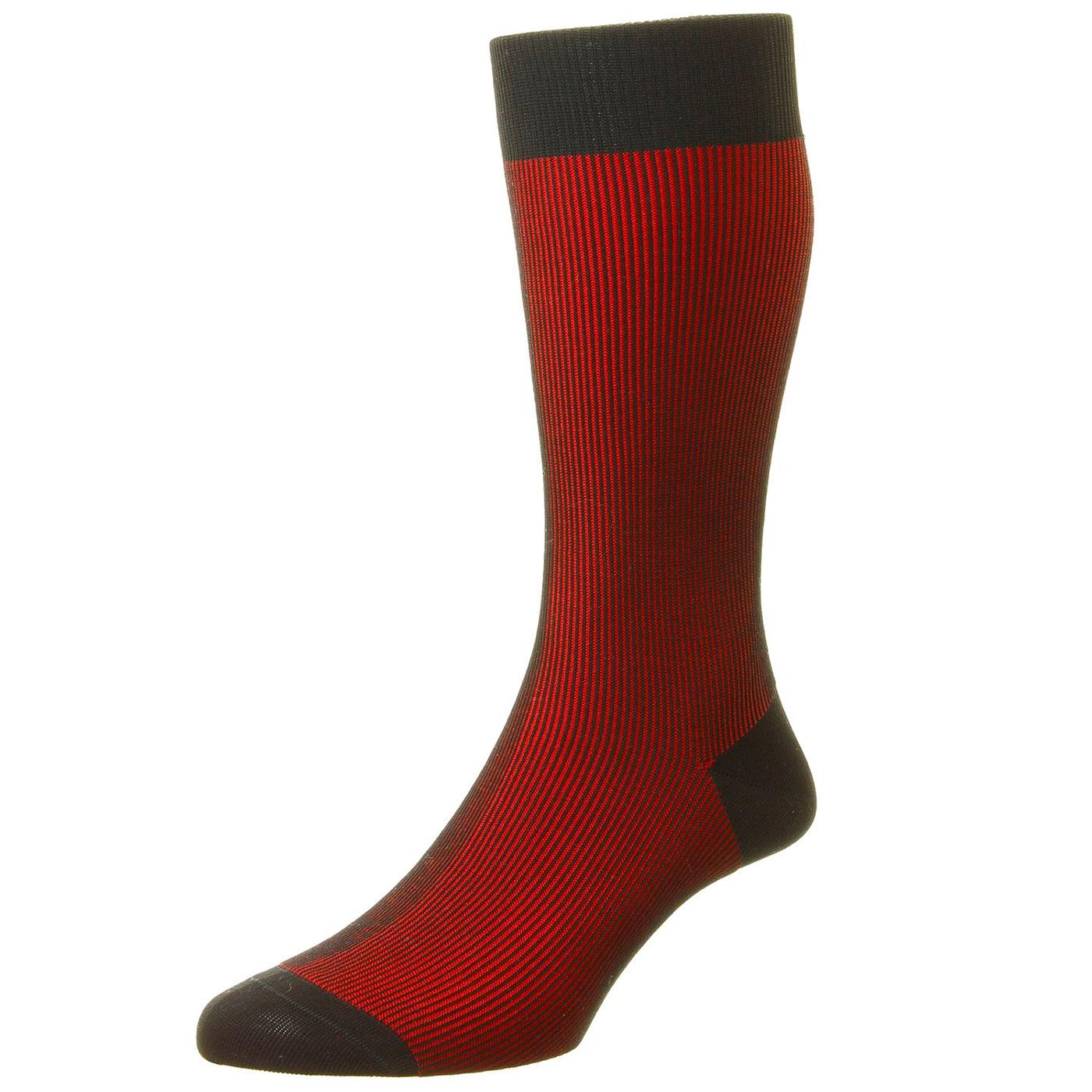 PANTHERELLA Santos Men's Tonic Effect Socks in Black/Red