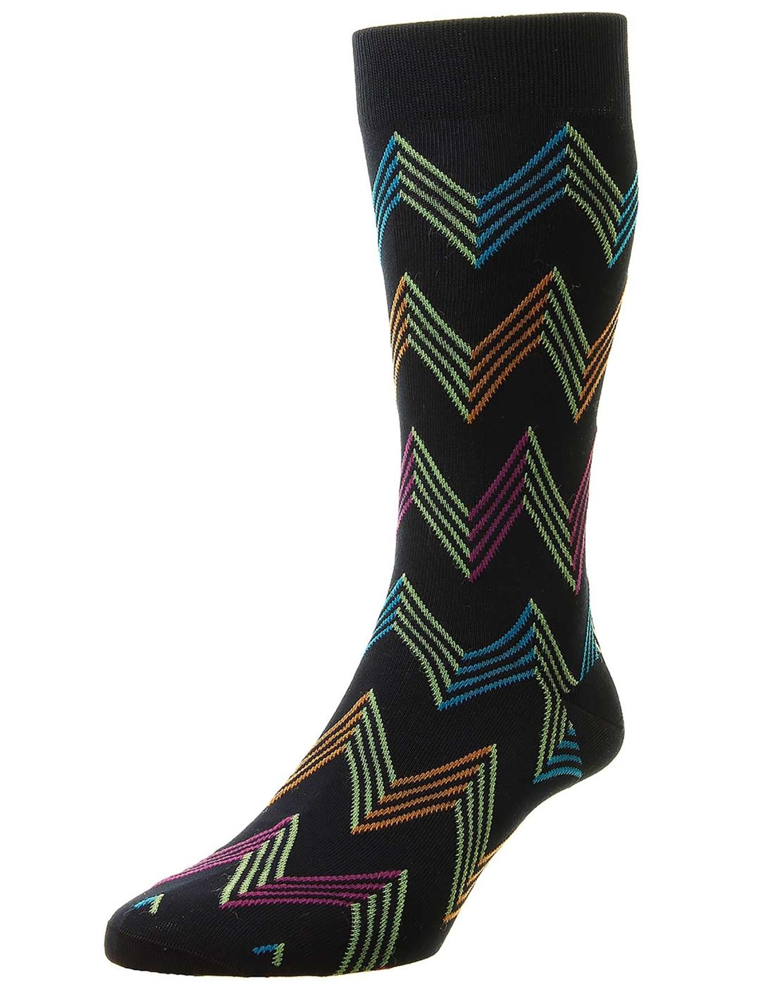 + Yasawa PANTHERELLA Men's Mod Zig Zag Socks N