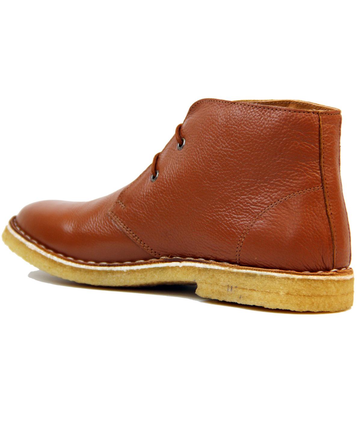 PAOLO VANDINI Netherfield Mod Leather Desert Boots in Tan