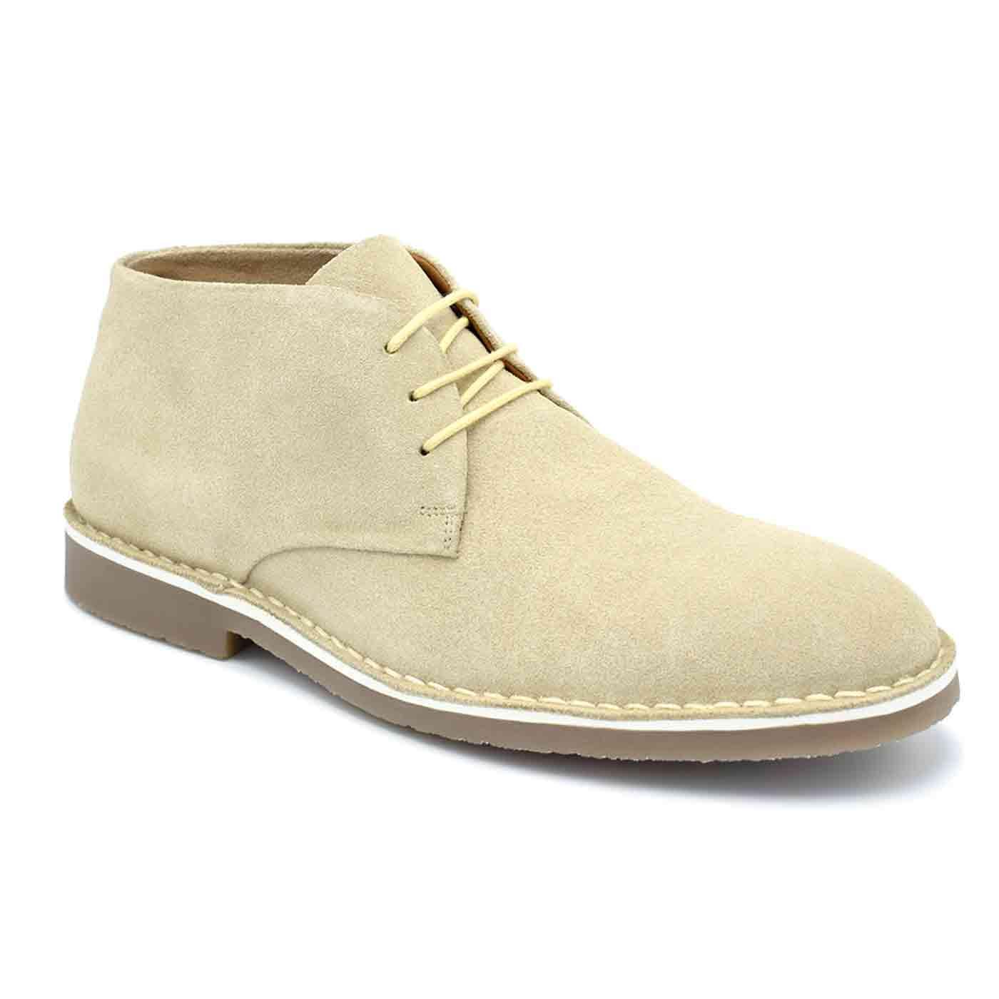 Modville Paolo Vandini Suede Desert Boots Papyrus