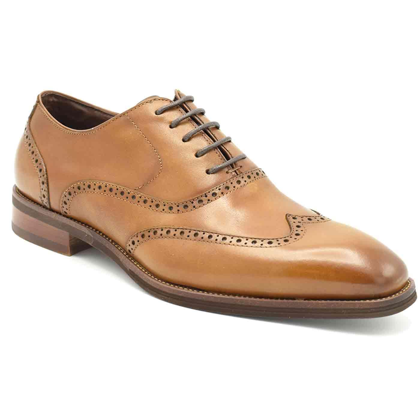 Newtown Paolo Vandini Oxford Wingtip Brogues Tan