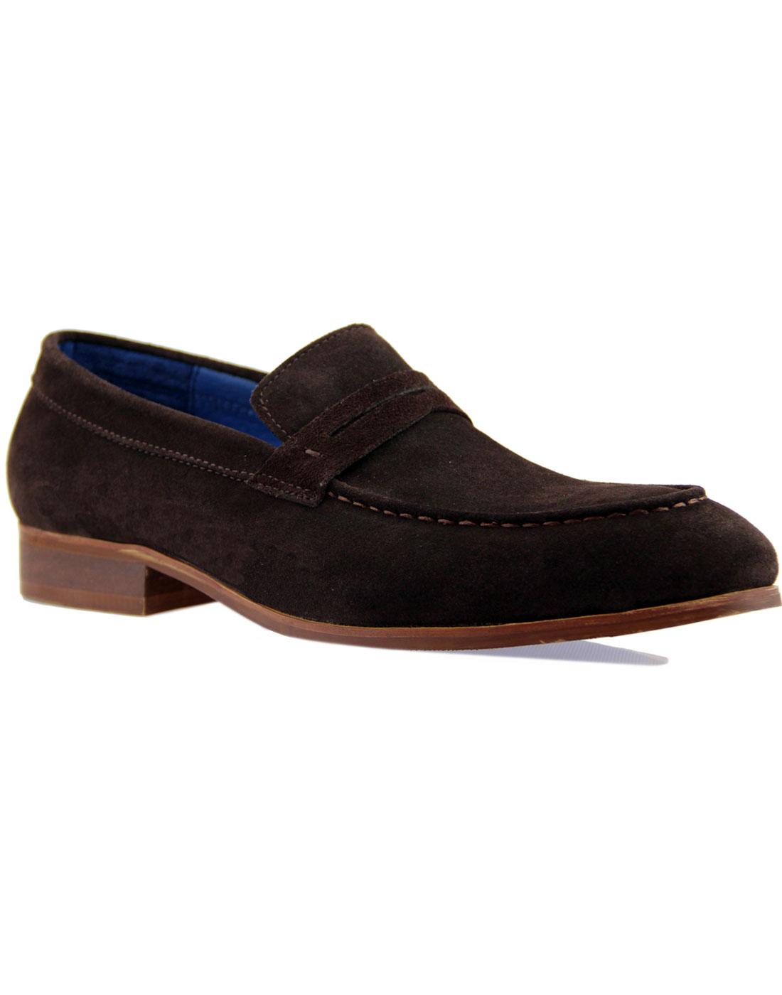 Travon PAOLO VANDINI Mod Suede Penny Loafers (CB)