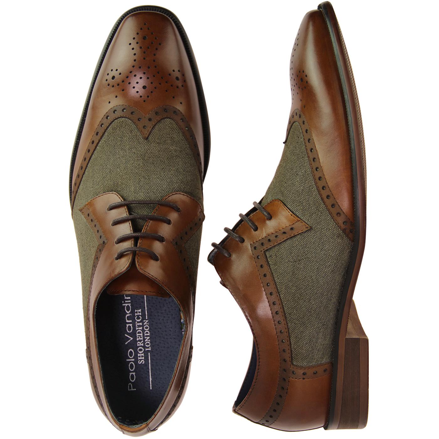 canvas brogues