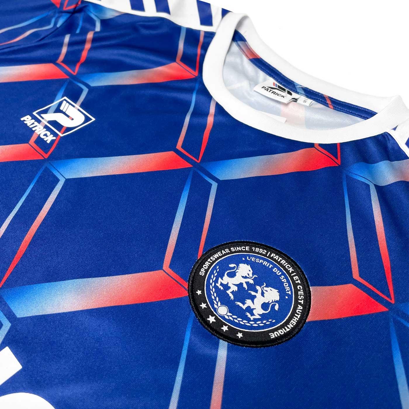 PATRICK Men's Zico Football Kit Inspired Retro 80s T-shirt Blue PATRICK Men's Zico Football Kit Inspired Retro 80s T-shirt Blue