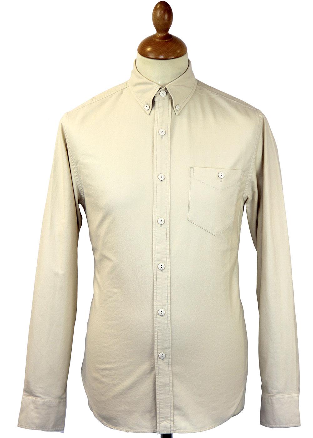 Pendleton Lowell Retro Mod Ivy League Oxford Shirt Vintage White