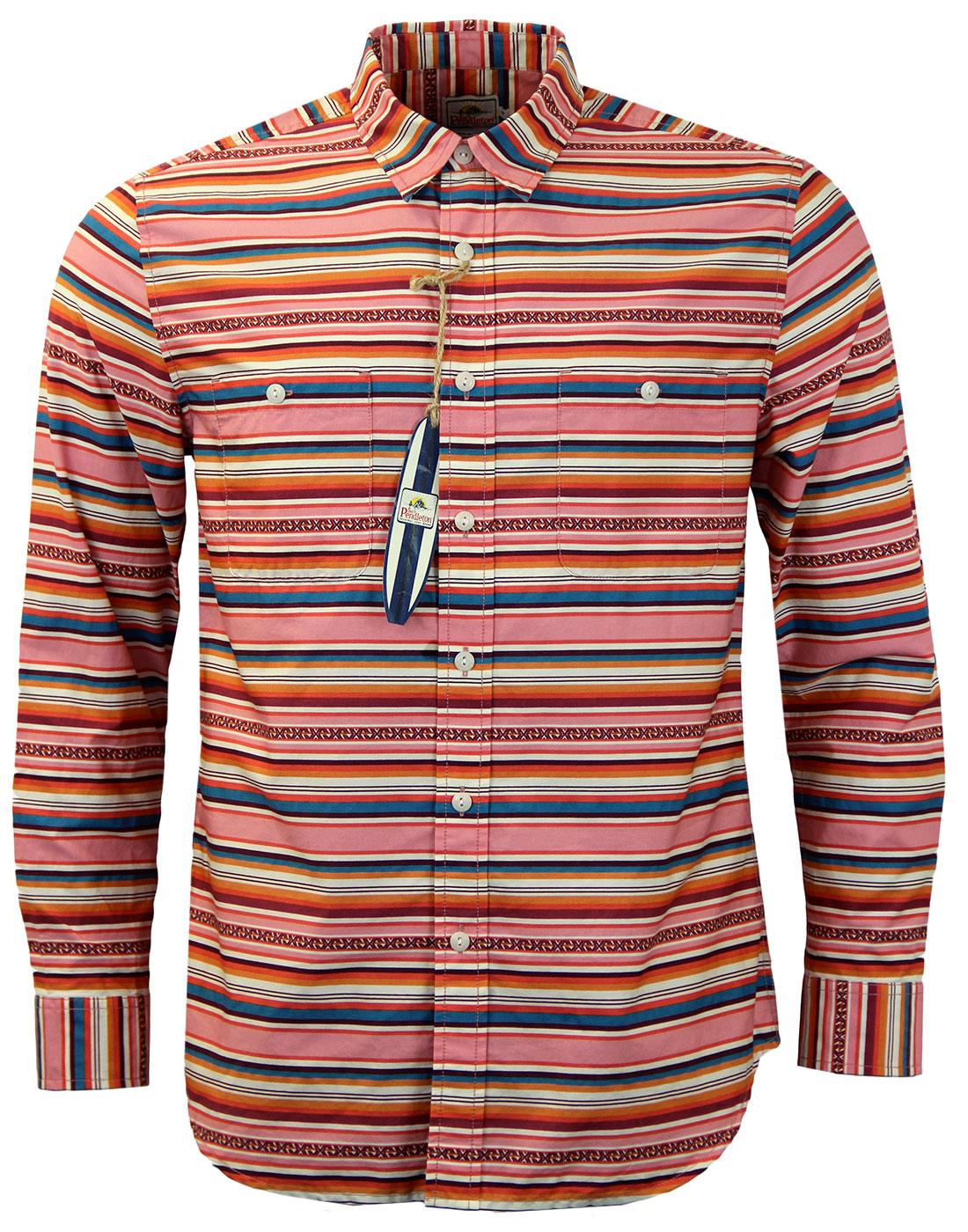 PENDLETON Serape Surf Stripe Retro 60s Board Shirt