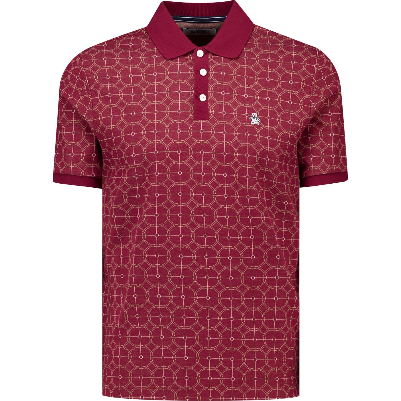 Original Penguin Jacquard Geo Circles Polo Shirt C