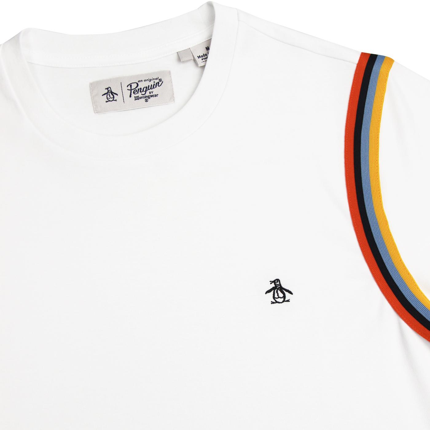 Original Penguin T-Shirt Uomo In Cotone E Coolmax Con Stampa Ombre Stripe, Manica Corta - 3