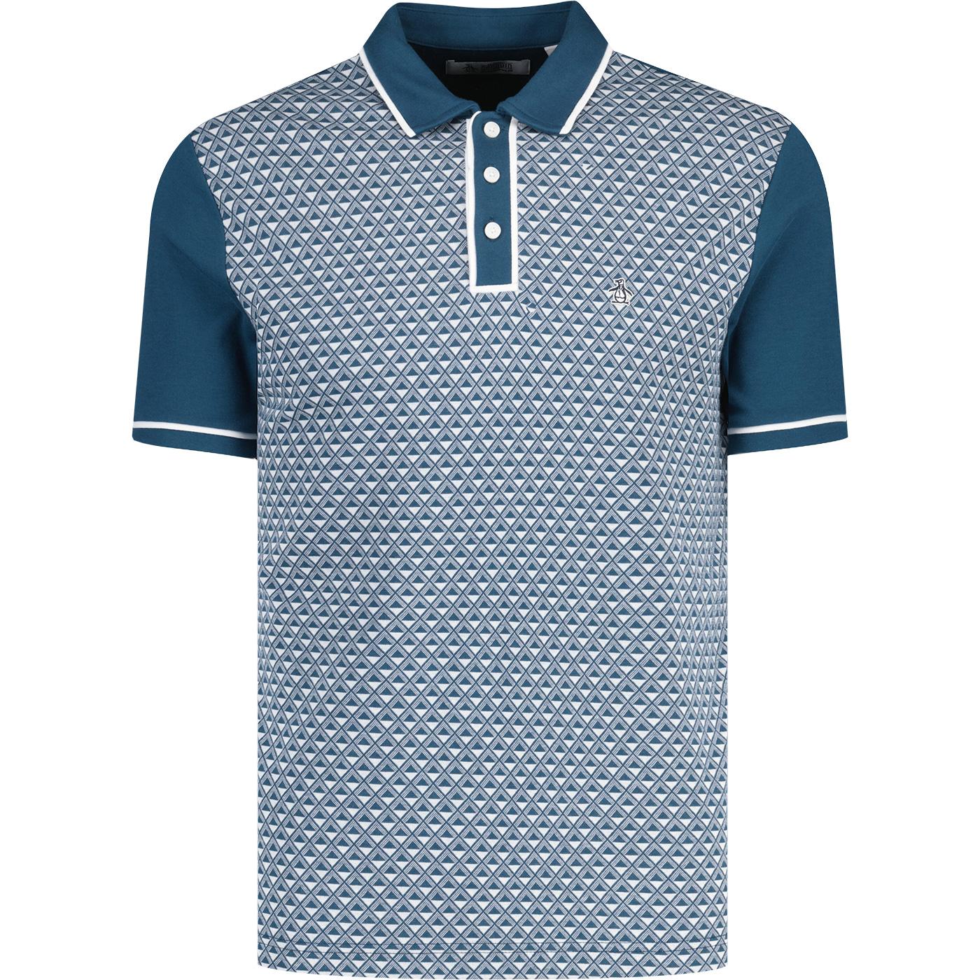 Original Penguin Diamond Jacquard Panel Polo Shirt