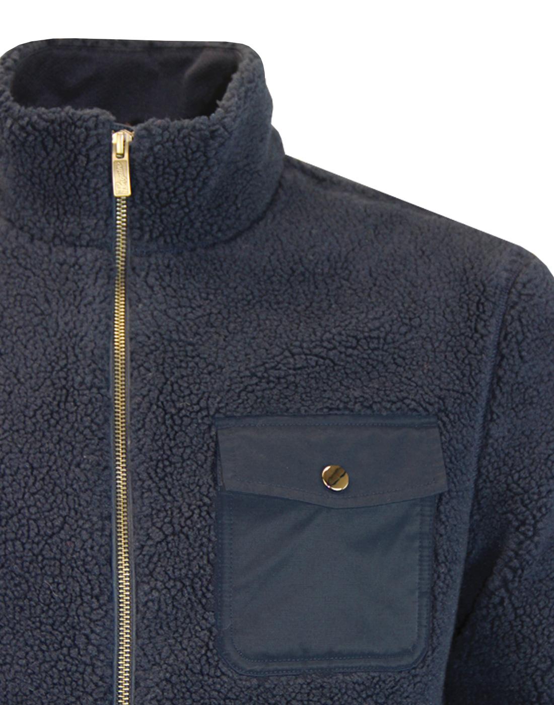 ORIGINAL PENGUIN Men's Retro 70s Teddy Fleece Bomber Jacket