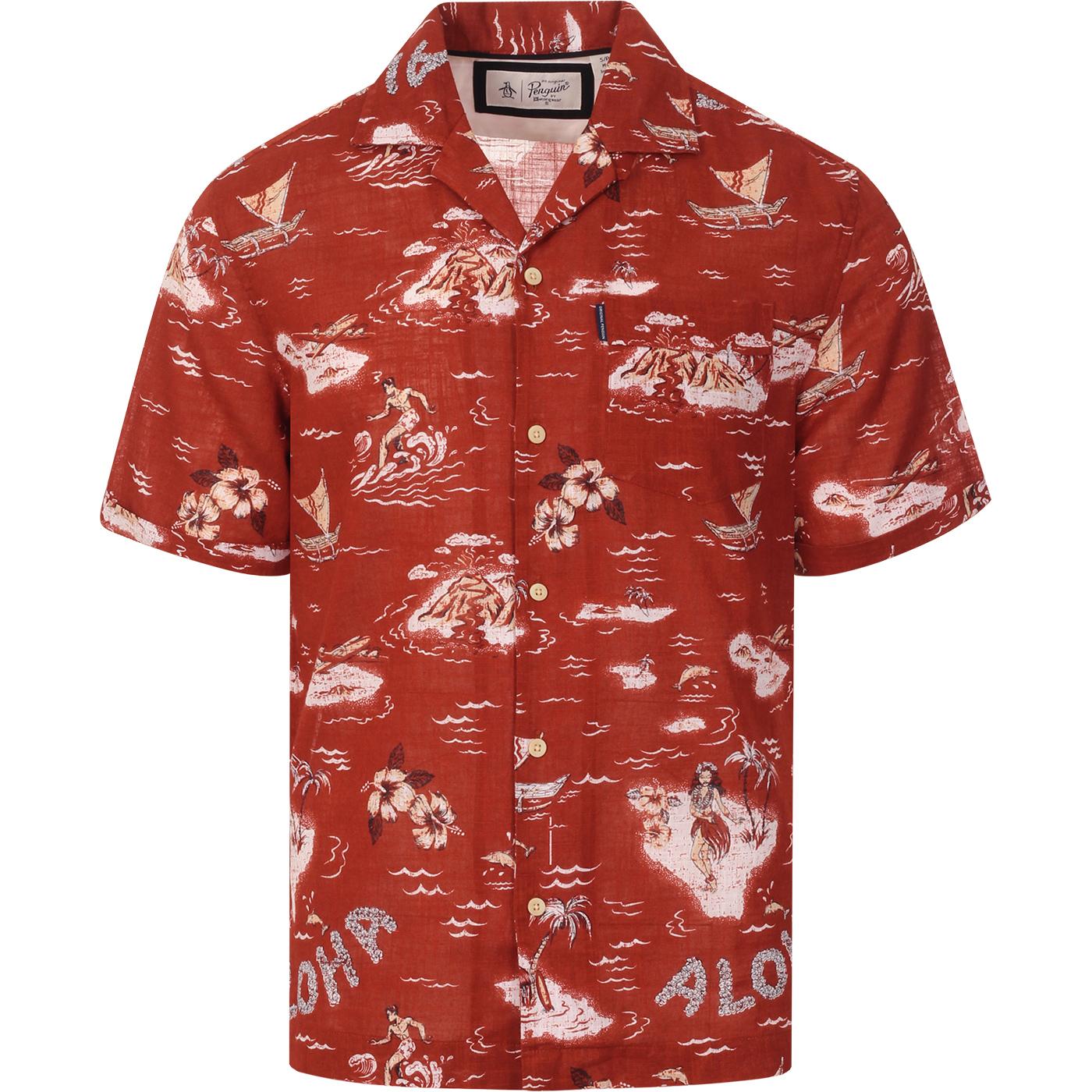 Aloha ORIGINAL PENGUIN 70s Cuban Collar Shirt (RO)
