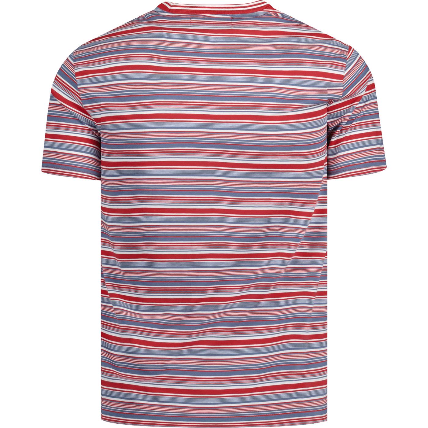 Original Penguin Retro Jersey stripe tee Lava Falls Red