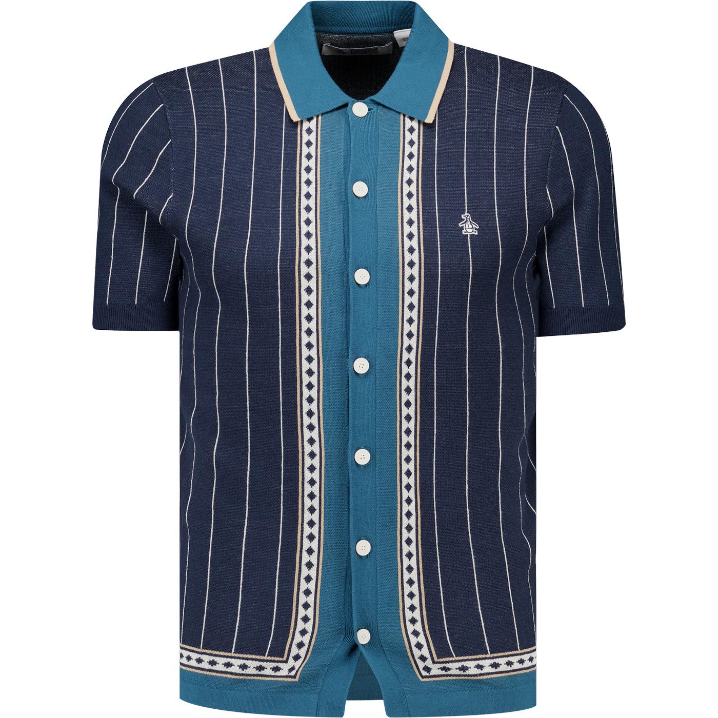 Original Penguin Vertical Stripe Interlock Polo DS