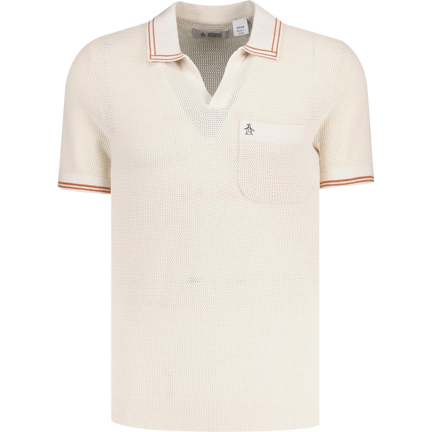 Original Penguin Mesh Tipped Johnny Collar Polo B