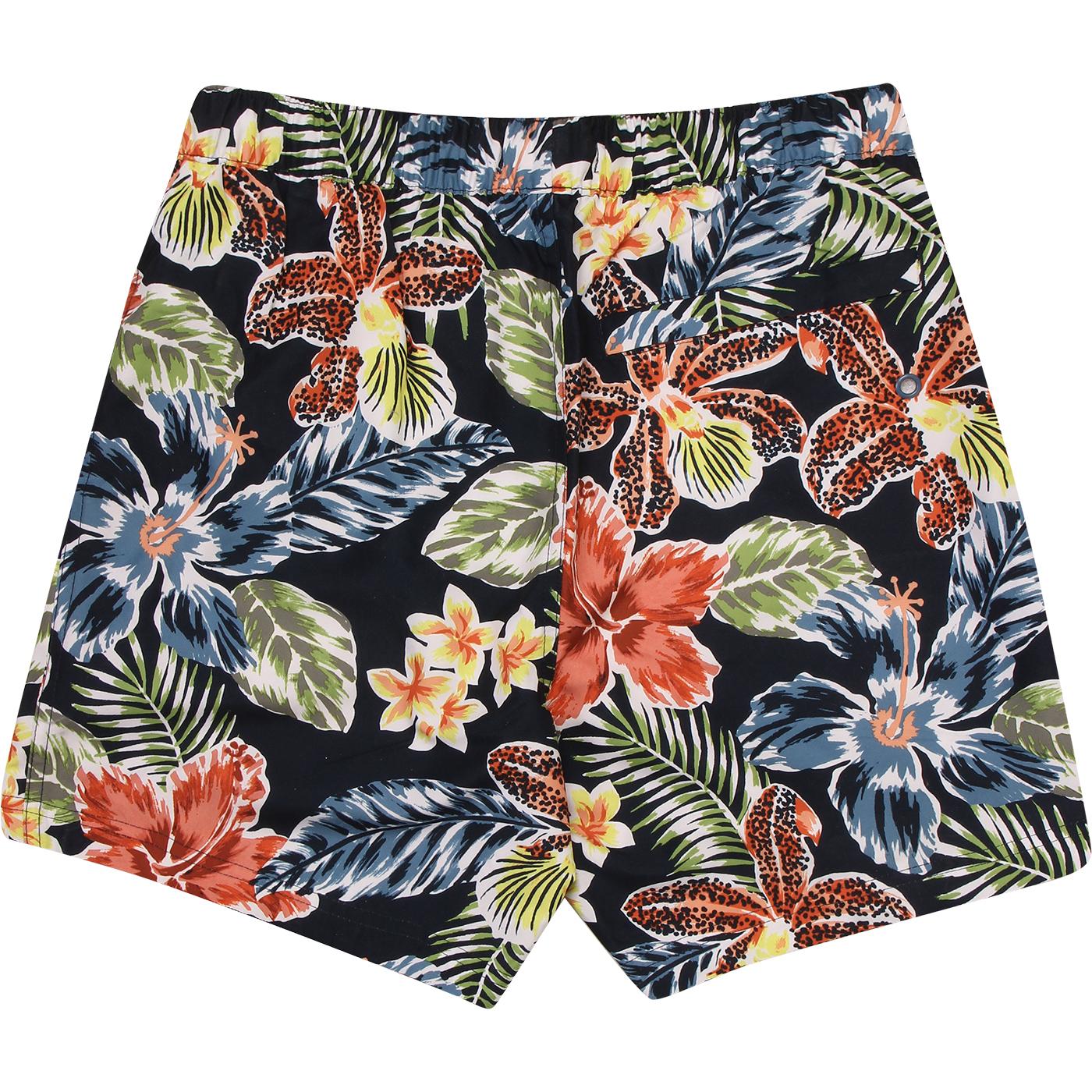 ORIGINAL PENGUIN Men's Retro 70s Big Floral Swim Shorts