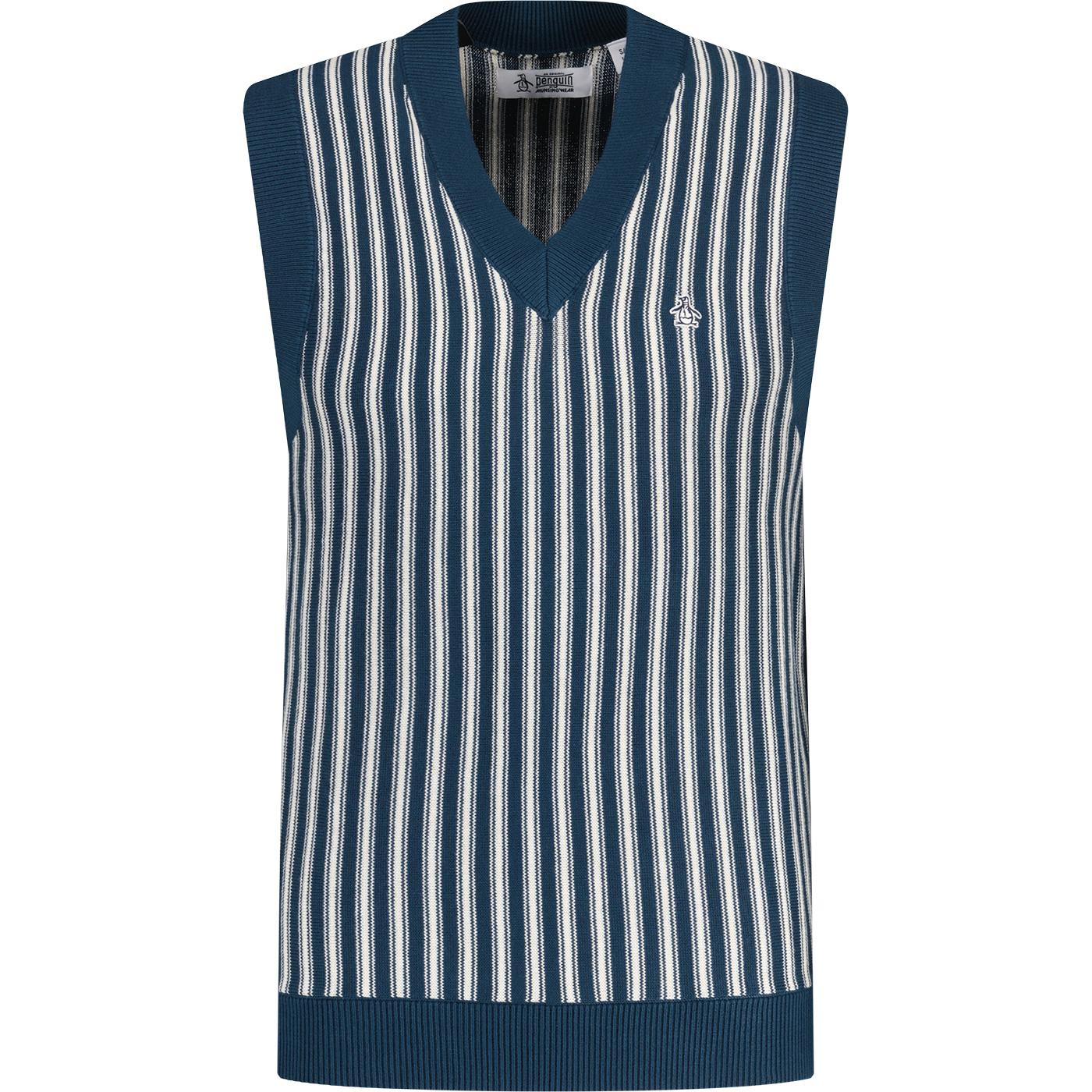 Original Penguin Vertical Stripe Knitted Vest (T)