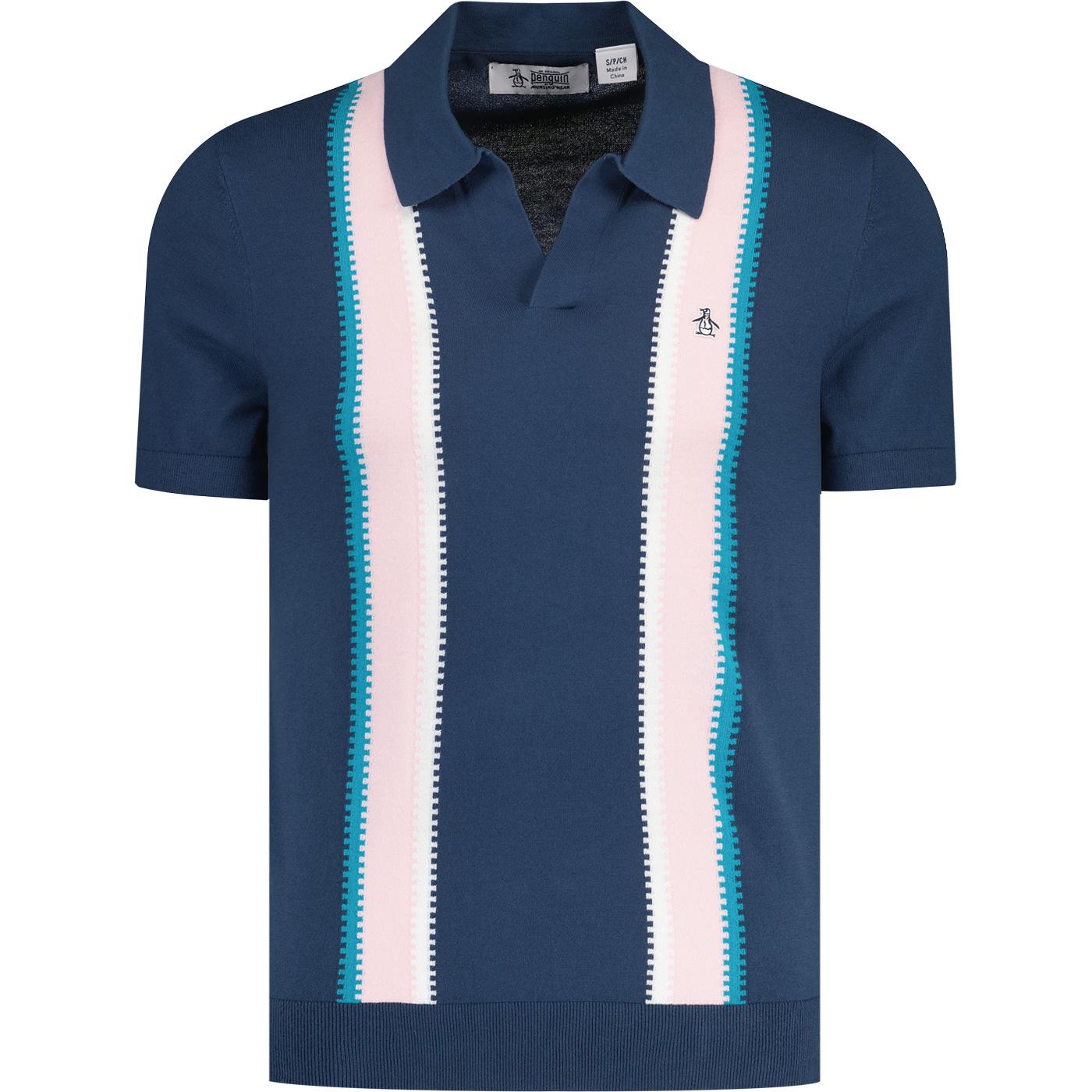 Original Penguin Vertical Stripe Knitted Polo SS
