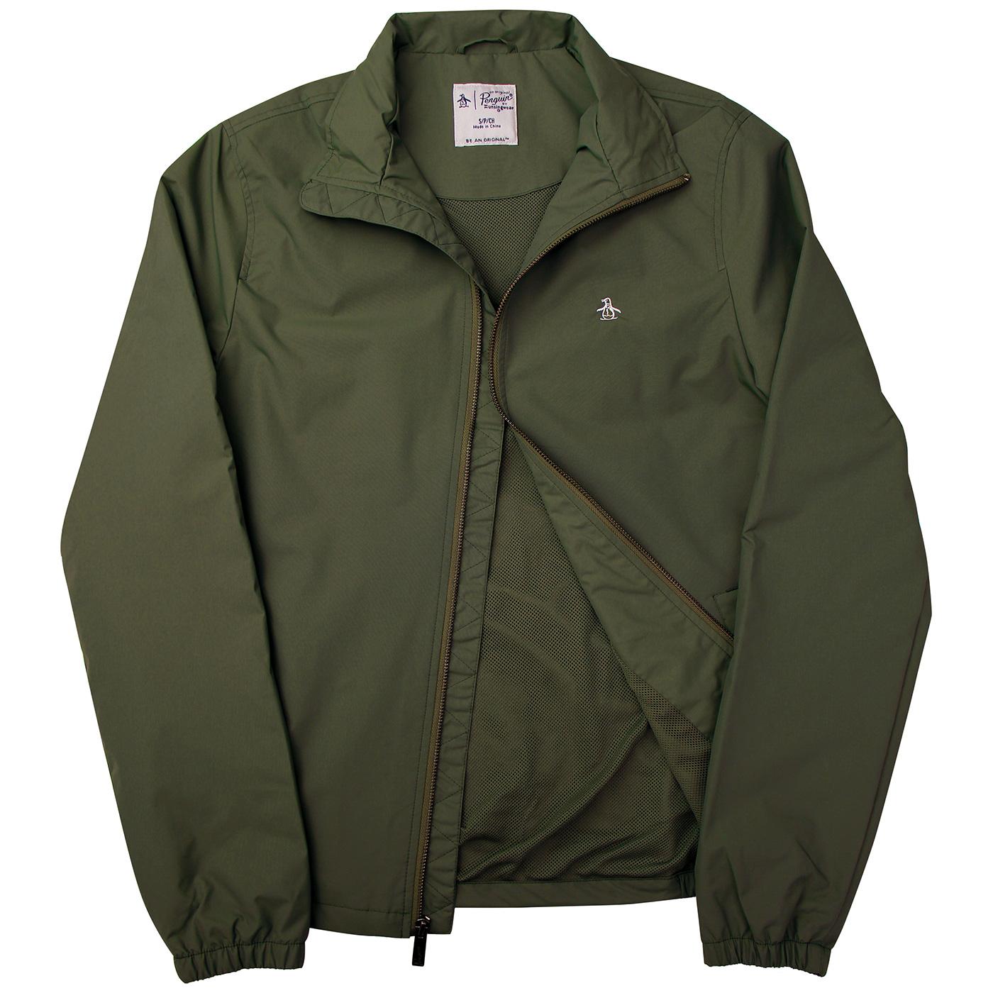 ORIGINAL PENGUIN Men's Retro Windcheater Jacket in Green