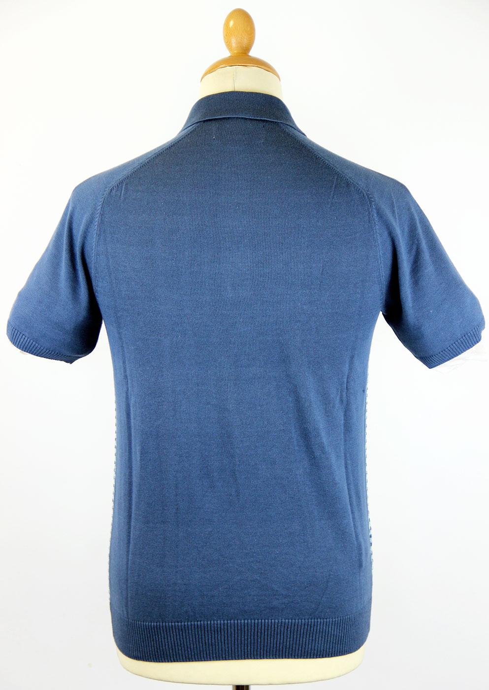 ORIGINAL PENGUIN Trink Retro 60s Mod Jacqaurd Knit Polo Shirt