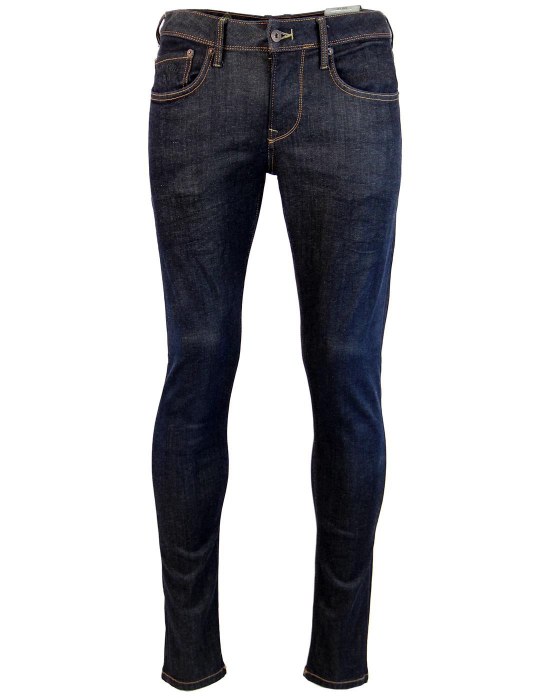PEPE JEANS Finsbury Retro Indie Mod Dark Denim Drainpipe Jeans