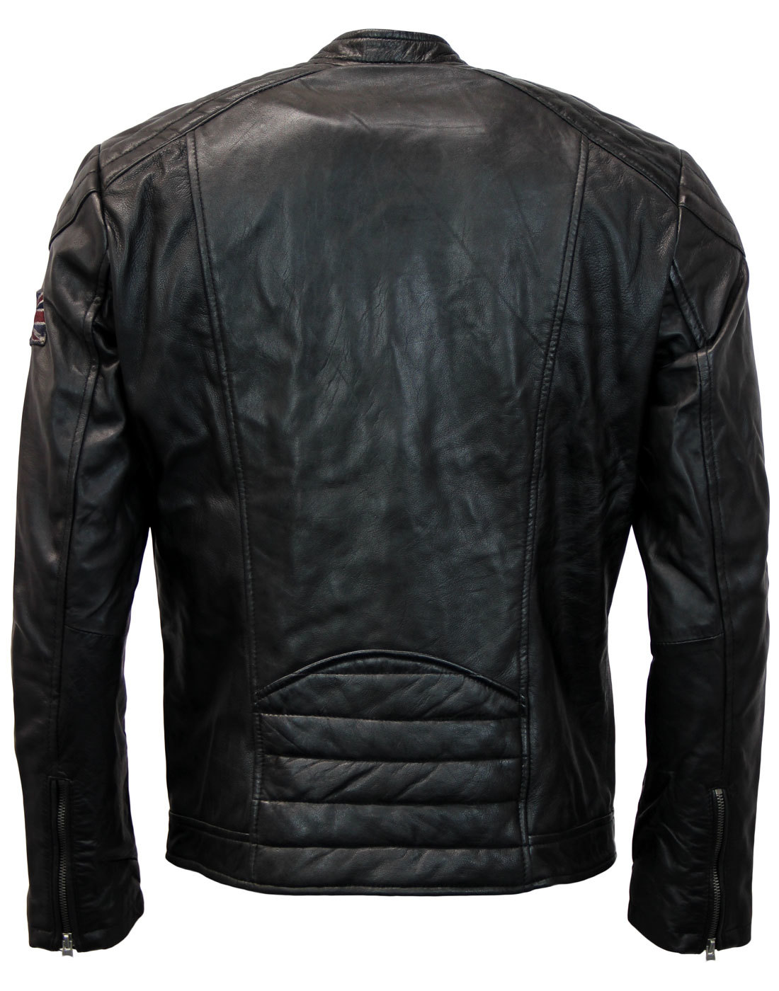 PEPE JEANS Lennon Retro 70s Portobello Leather Biker Jacket