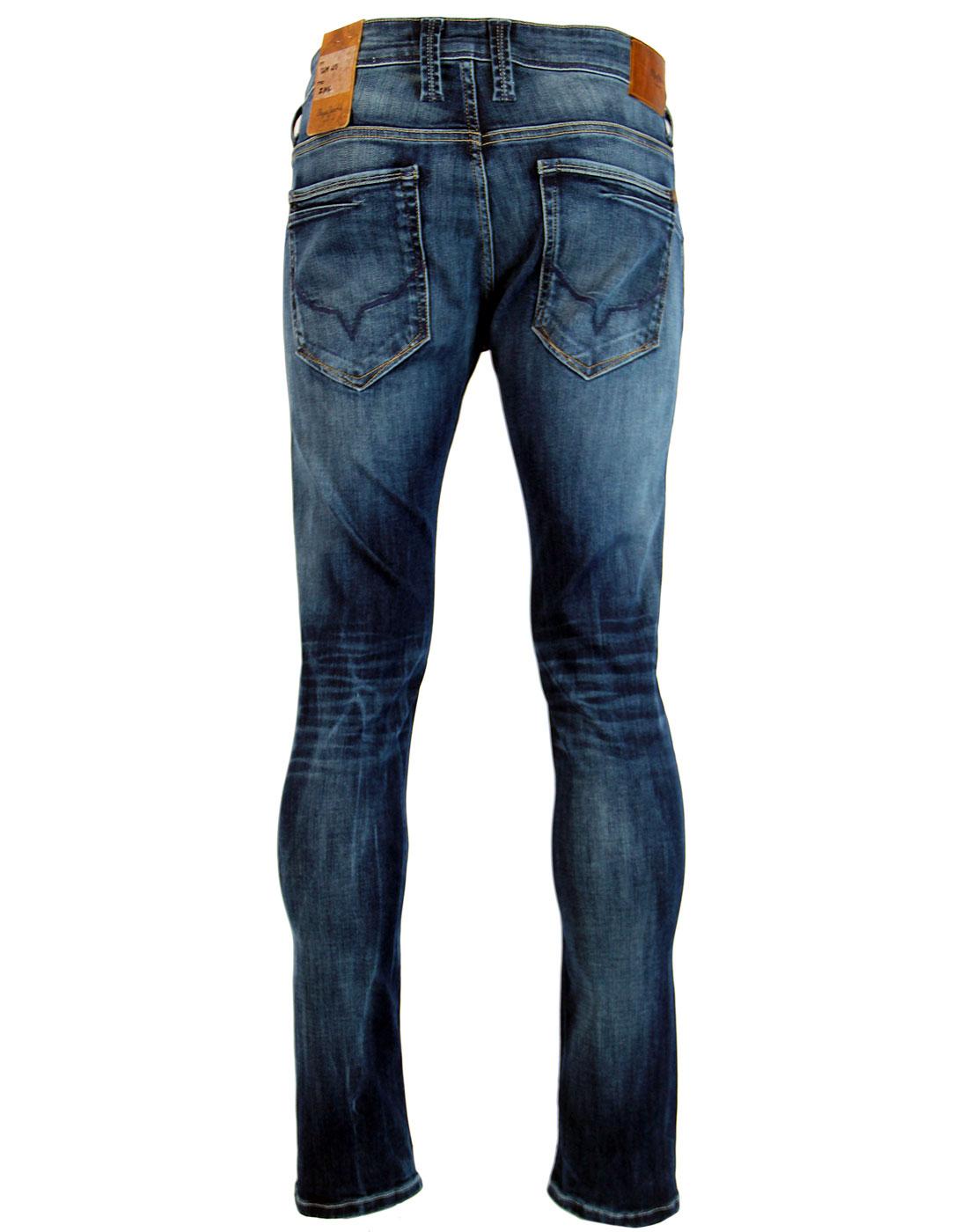 PEPE JEANS LONDON Zinc Retro Indie Tru Blu Denim Slim Leg Jeans