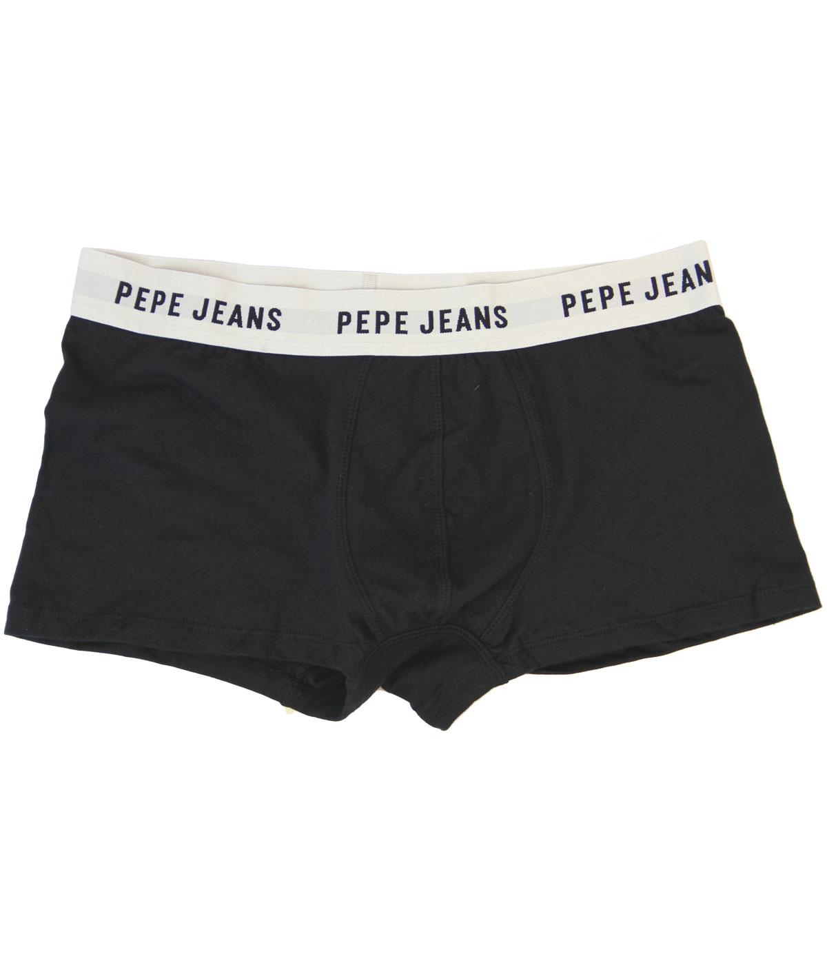 PEPE JEANS Ealing Retro 3 Pack Boxer Shorts Gift Set in Black