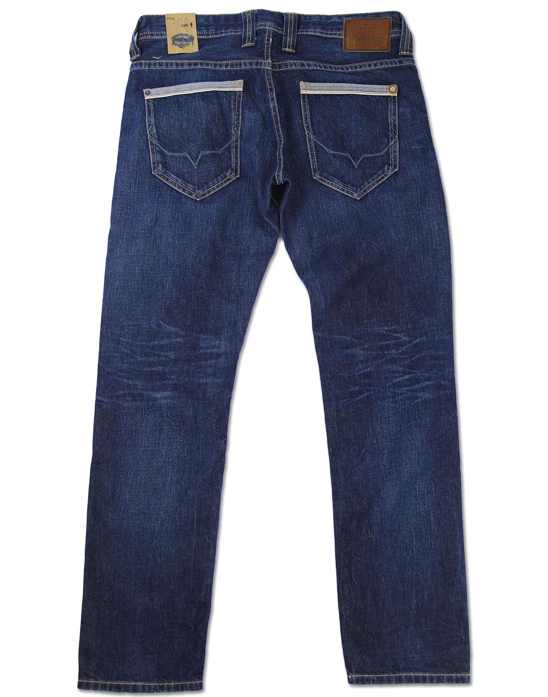 PEPE JEANS Lyle Retro Mod Selvedge Trim Regular Slim Denim Jeans