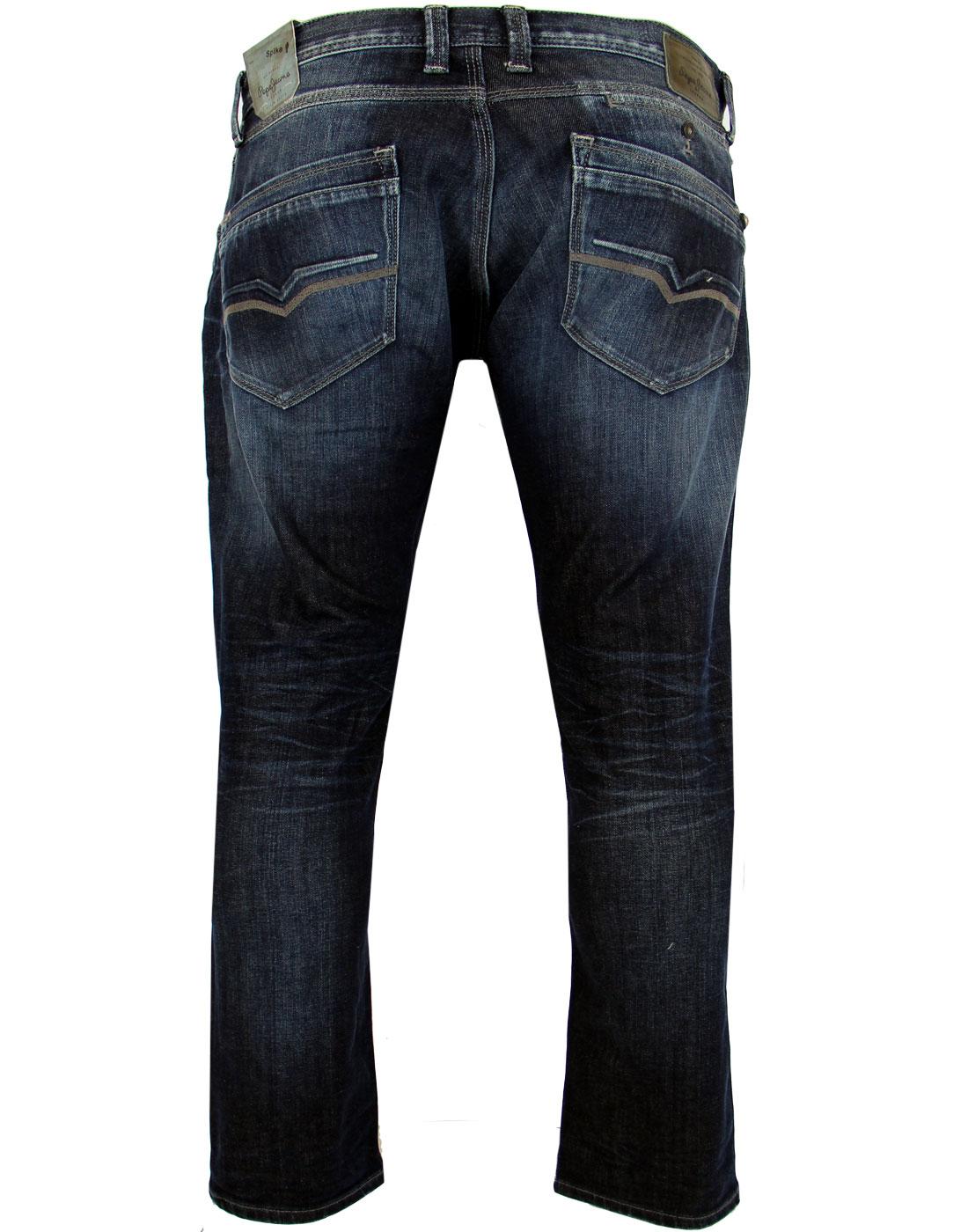 PEPE JEANS Spike Retro Indie Slim Fit Jeans in Black/Blue