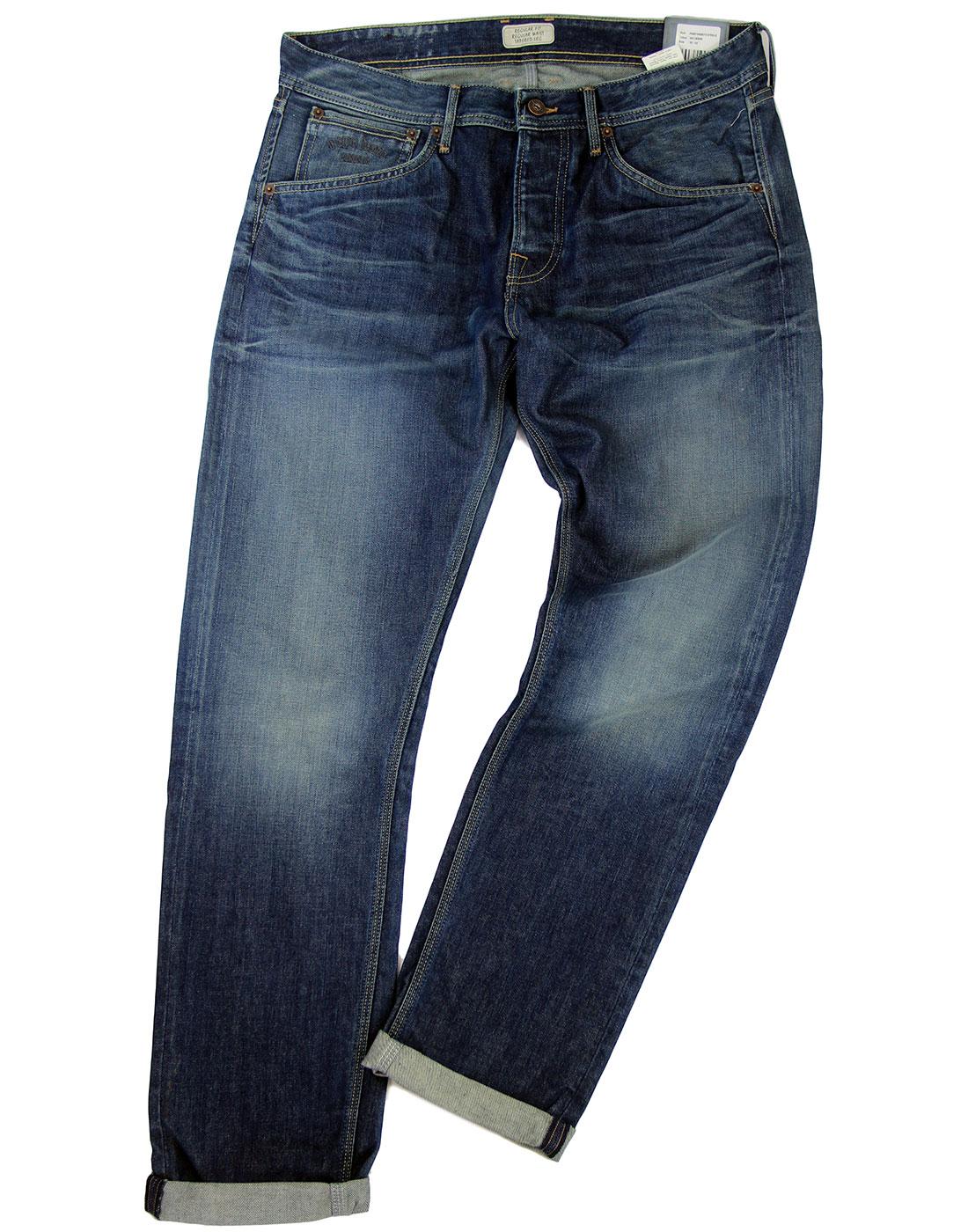 Steele PEPE Retro Regular Tapered Fit Denim Jeans